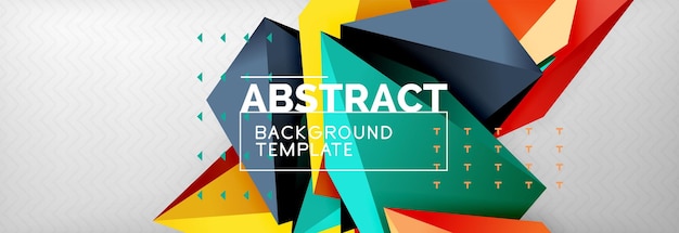 bright colorful triangular poly 3d composition abstract geometric background minimal design polygonal futuristic poster template