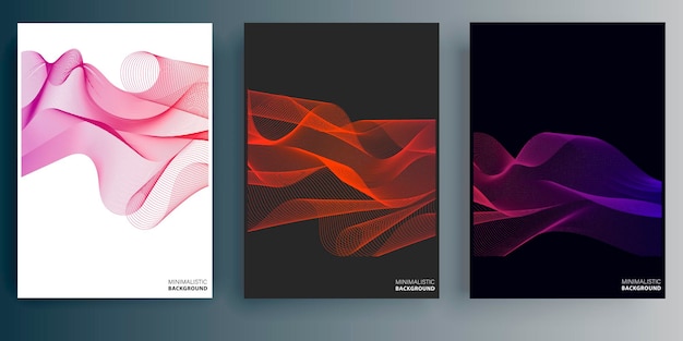 Bright poster with dynamic waves. Minimal design for flyer, poster, brochure cover.