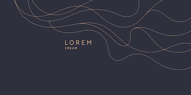 Bright poster with dynamic waves Vector illustration