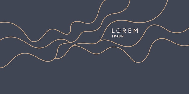 Bright poster with dynamic waves Vector illustration