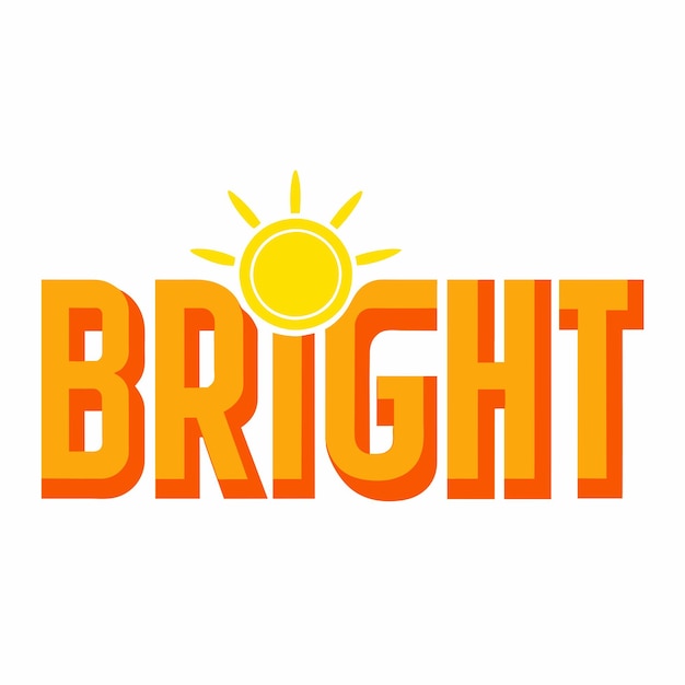 Bright text logo vector 1