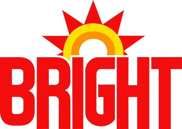 Bright text logo vector 2