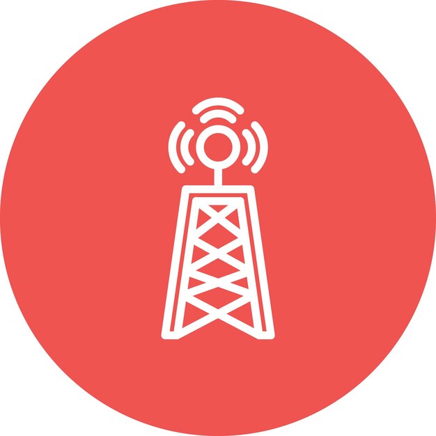 Broadcast vector icon illustration of Communications iconset