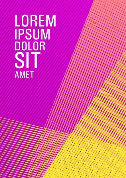 Brochure cover page layout geometric vector design Flat style booklet concept