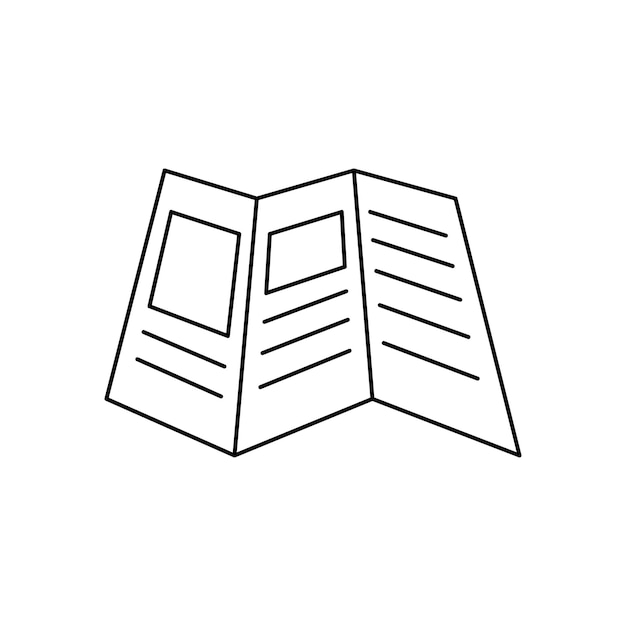 Brochure icon design Leaflet symbol