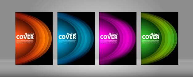 Brochure template layout blue orange purple black cover design leaflet magazine cover