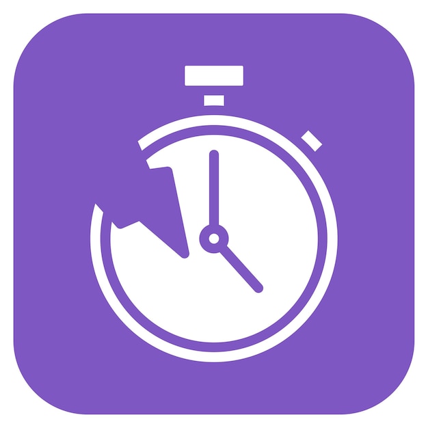 broken clock icon vector image can be used for burnout