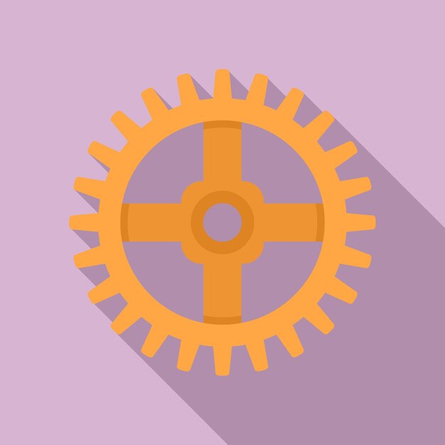 Broken watch cog wheel icon Flat illustration of broken watch cog wheel vector icon for web design