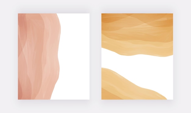 brown and orange brush stroke watercolor background