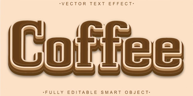 brown coffee vector fully editable smart object text effect