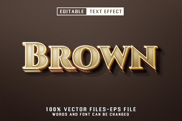 Brown Editable Text Effect