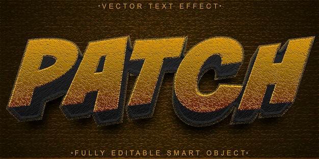 brown patch vector fully editable smart object text effect