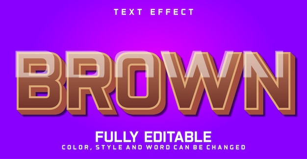 Brown text editable style effect