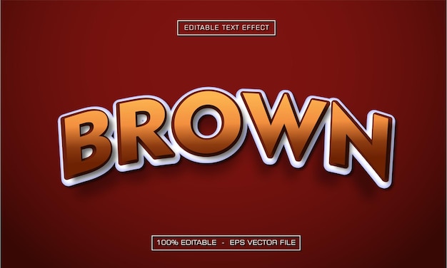 brown text effect