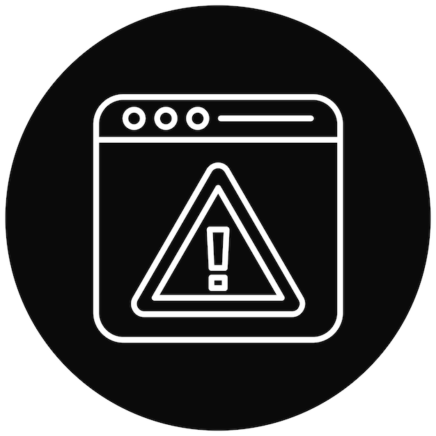 browser alert icon vector image can be used for security