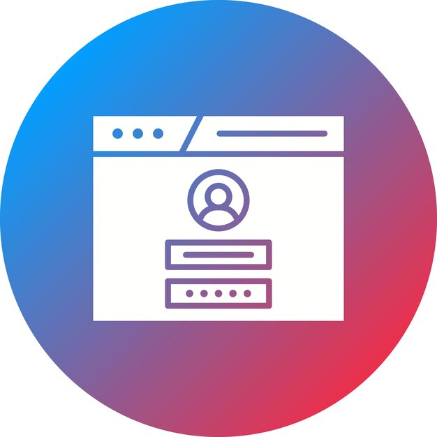 Browser Login icon vector image Can be used for Coding and Development