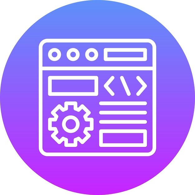 Browser Setting vector icon illustration of Web Hosting iconset