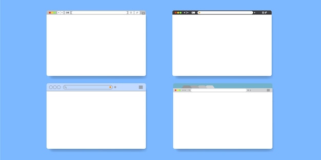 Browser side design skabelon sæt.