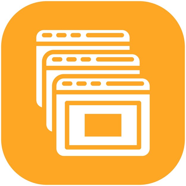 Browser Tabs vector icon illustration of Seo and Web iconset