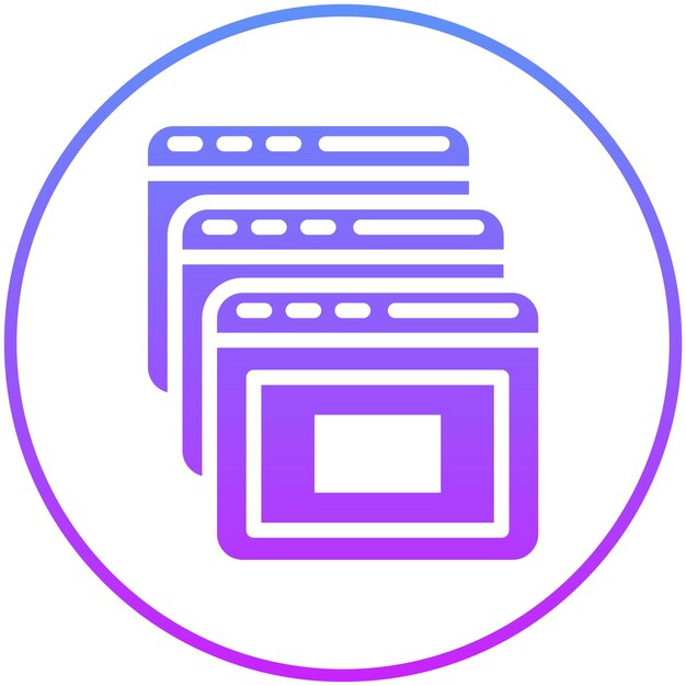 Browser Tabs vector icon illustration of Seo and Web iconset