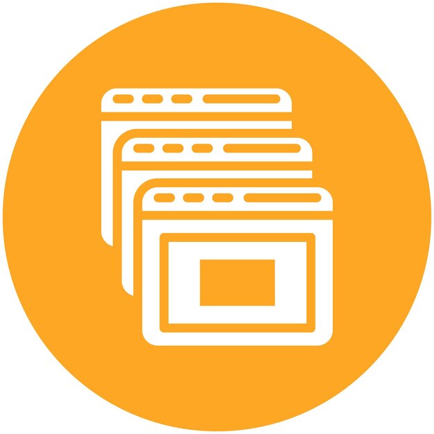 Browser Tabs vector icon illustration of Seo and Web iconset