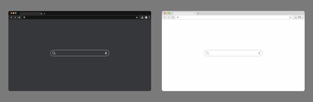 Browser Windows Dark and Light Mode Comparison