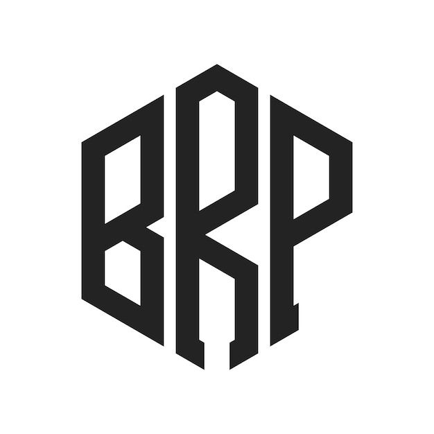 BRP Logo Design Initial Letter BRP Monogram Logo using Hexagon shape