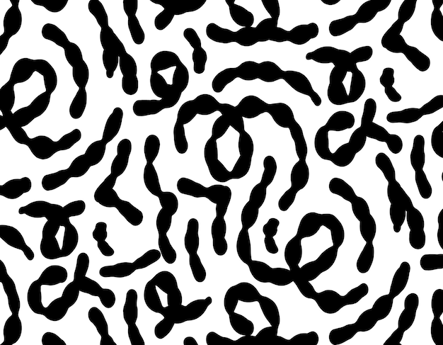 brush curly lines seamless pattern scribble strokes vector background hand drawn doodle