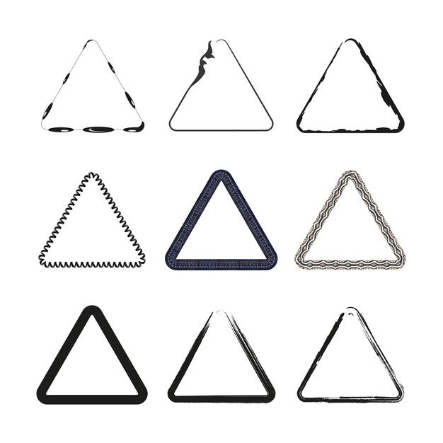 brush triangles Concept art Ink paint brush stain Vector illustration Stock image