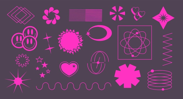 brutalist shapes for swiss minimal style design designed in y2k brutalist futuristic antidesign