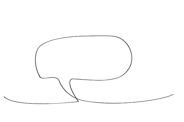 Bubble Chat Oval Single Line 02A