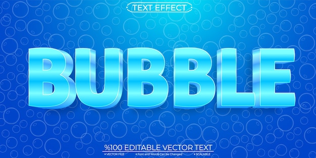 Bubble Editable and Scalable Text Effect
