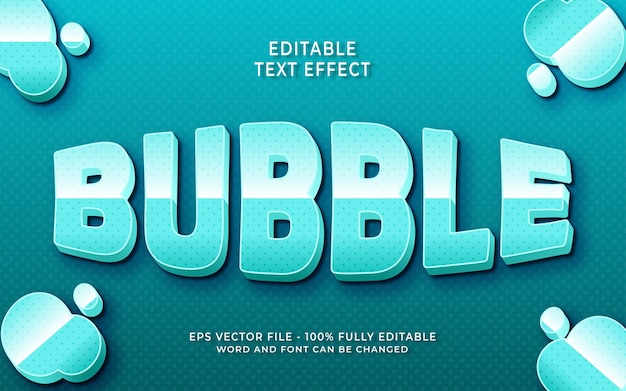 Bubble editable text effect