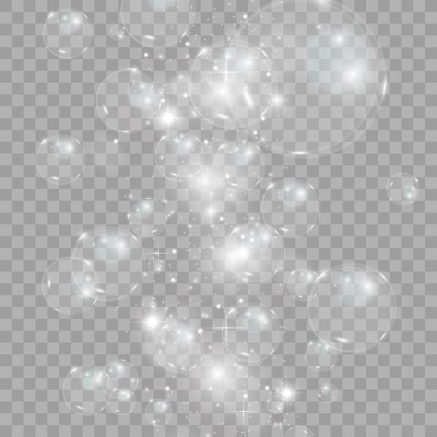 bubble vector. soap bubble on a transparent background. vector design.
