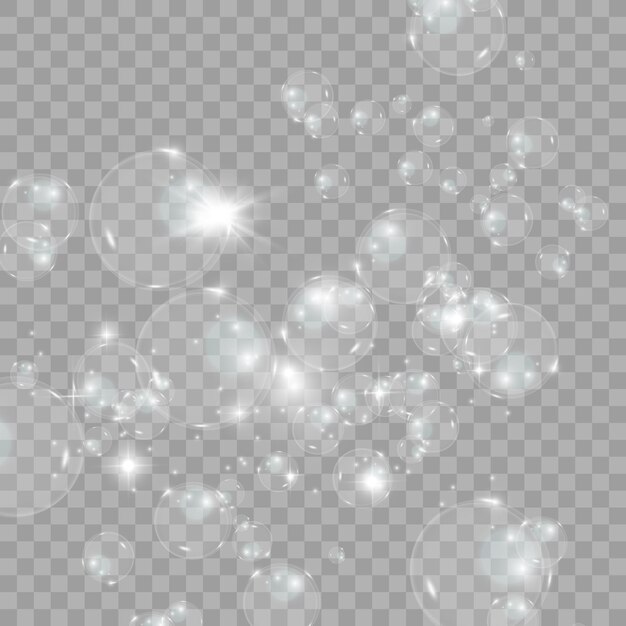 bubble vector. soap bubble on a transparent background. vector design.