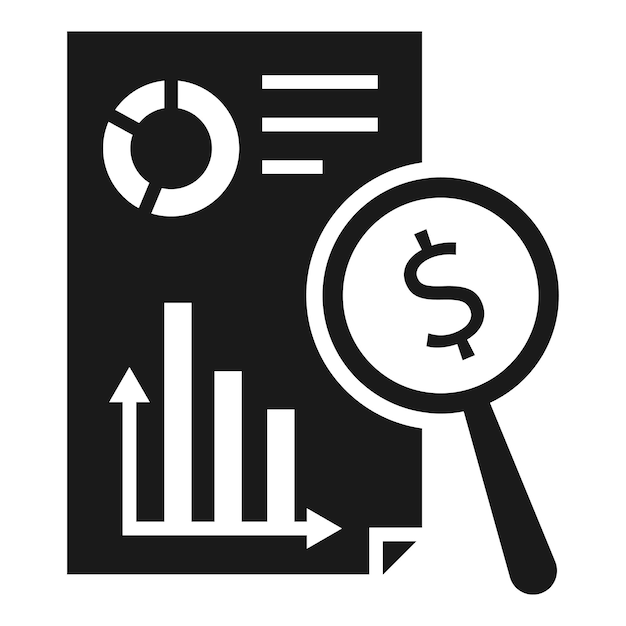 Budget finance paper icon Simple illustration of budget finance paper vector icon for web design isolated on white background