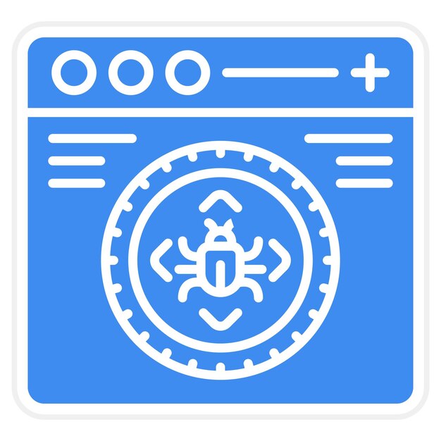 Bug icon vector image Can be used for Computer Programming