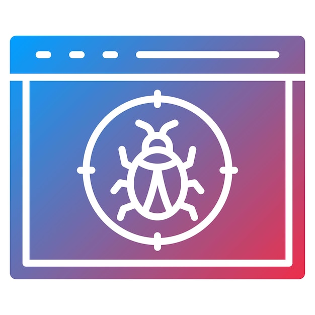 Bug icon vector image Can be used for Computer Science