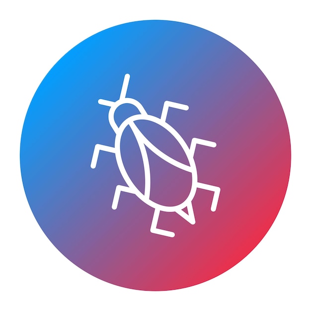 Bug icon vector image Can be used for Information Security