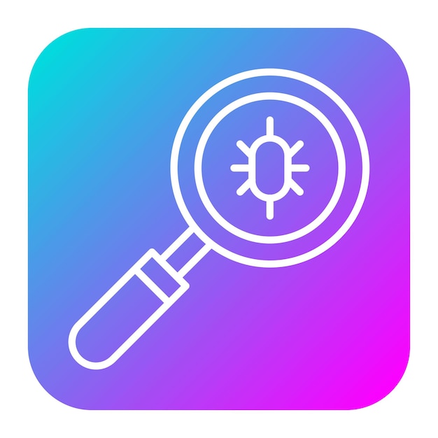 Bug Search vector icon Can be used for Web Hosting iconset