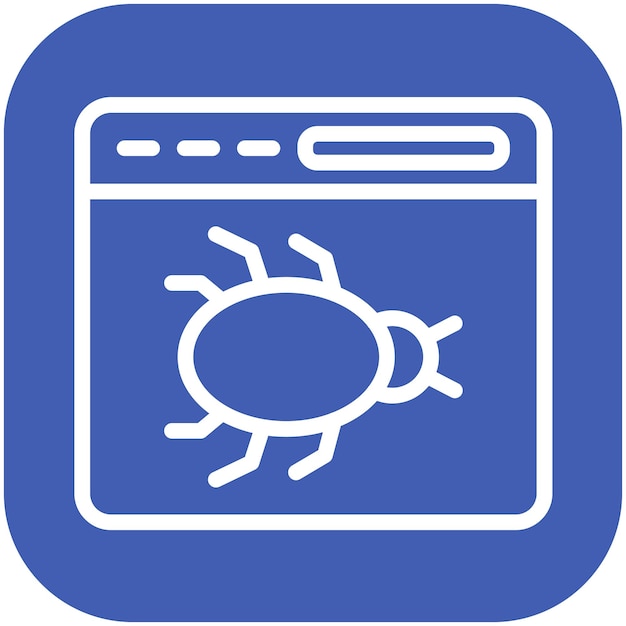 Bug vector icon illustration of No Code iconset