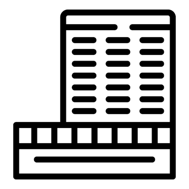 Building city icon outline vector Country slender