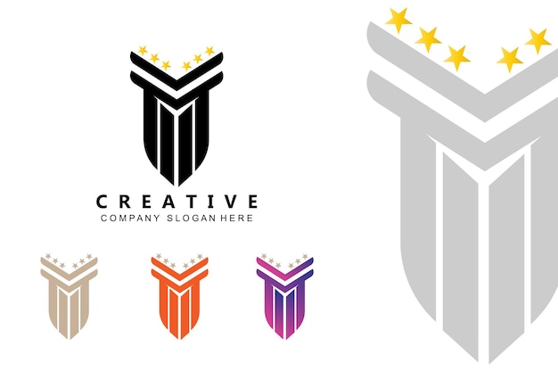 Building column pillar logo design building structure vector illustration