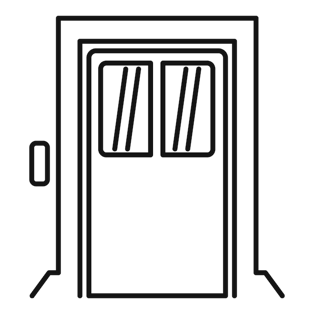 Building elevator icon Outline building elevator vector icon for web design isolated on white background