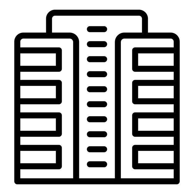 Building subsidy icon outline vector Money bank Support grant