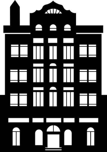 Building vector silhouette illustration 6
