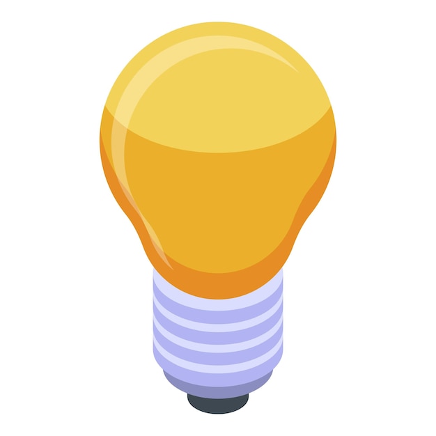 Bulb idea business icon Isometric of bulb idea business vector icon for web design isolated on white background