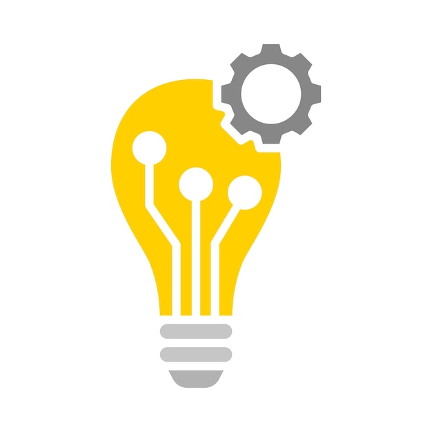 Bulb sign symbol vector glyph color icon