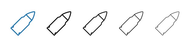bullet icon outline vector logo for web ui