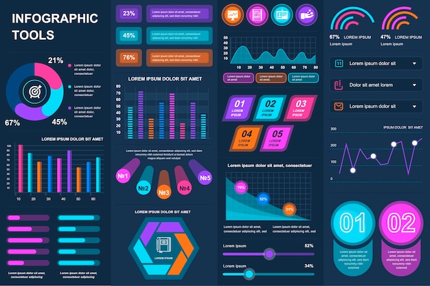 bundle infographic ui ux kit elements elements   template